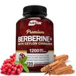 NutriFlair Premium Berberine 1200mg, 120 Capsules - Plus Ceylon Cinnamon