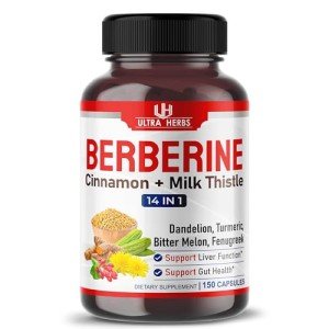 ULTRA HERBS Premium Berberine 12,200MG with Cinnamon And Milk Thistle