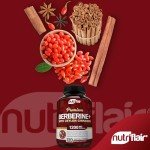 NutriFlair Premium Berberine 1200mg, 120 Capsules - Plus Ceylon Cinnamon