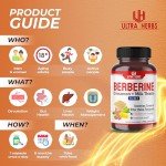 ULTRA HERBS Premium Berberine 12,200MG with Cinnamon And Milk Thistle
