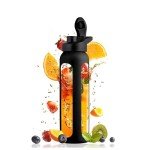 Glass Protein Shaker Bottle with Spiral Ball - Black
