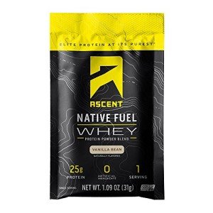 Ascent Vanilla Bean Whey Protein Powder Pack