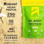 Ascent Vegan Protein Powder - Vanilla, 20 Servings