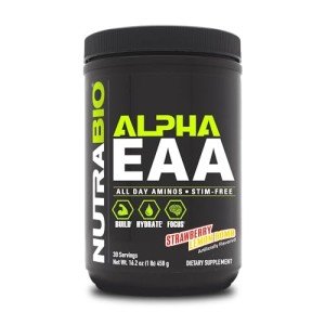 NutraBio Alpha EAA Strawberry Lemon Amino Powder