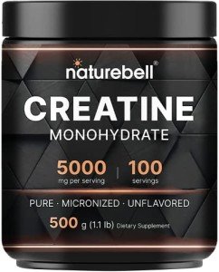 NatureBell Pure Creatine Monohydrate Powder, 500g