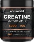 NatureBell Pure Creatine Monohydrate Powder, 500g