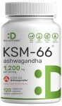KSM 66 Ashwagandha 1,200mg with Black Pepper Capsules
