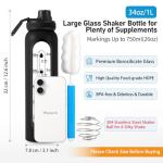 RhythmFit 34oz BPA-Free Protein Shaker Bottle
