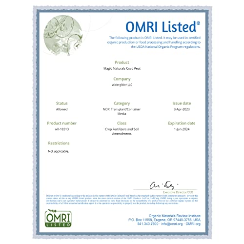 MagJo Naturals 100% Pure Coco Coir Block