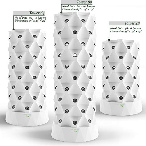 Hydroponic Tower for Indoor Plants - Nutraponics