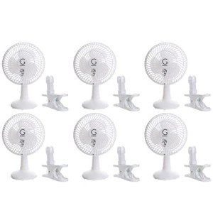 Genesis 6-Pack White 6-Inch Clip Fans