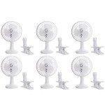 Genesis 6-Pack White 6-Inch Clip Fans
