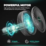 MARS HYDRO M6 Oscillating Clip Fan with WiFi Control