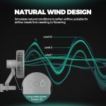 MARS HYDRO M6 Oscillating Clip Fan with WiFi Control
