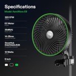 VIVOSUN AeroWave E6 Hydroponic Grow Tent Fan