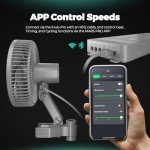 MARS HYDRO M6 Oscillating Clip Fan with WiFi Control
