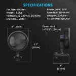 6" Hydroponic Clip Fan with 10 Speed Settings