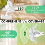 6-Inch Adjustable Clip Fan for Hydroponics - 2 Pack