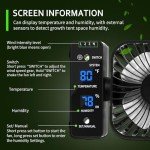 Hydroponic Grow Tent Fan with Humidity Meter