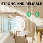 6-Inch Adjustable Clip Fan for Hydroponics - 2 Pack
