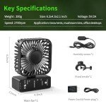 Hydroponic Grow Tent Fan with Humidity Meter