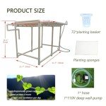 72-Hole Hydroponic Gardening System with Water Pump