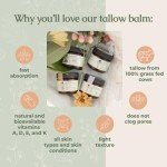 Handmade Unscented Whipped Tallow Balm for Skin