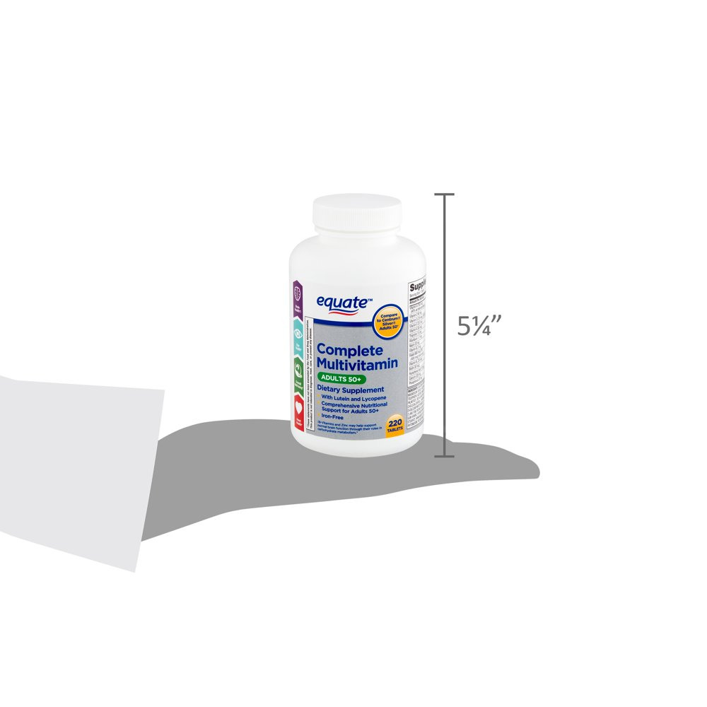 Complete Multivitamin/Multimineral Supplement Tablets, Adults 50+, 220 Count