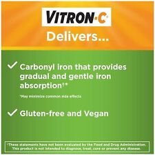 High-Potency Vitron-C Iron Supplement, 60 Count