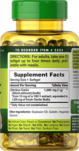 Garlic 1000 mg softgels, 250 count