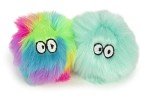 SmartyKat (2 Count Fuzzy Friends Plush Catnip Ball Cat Toys - Rainbow/Turquoise, 2 Count