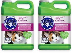 Cat's Pride Premium Lightweight Clumping Litter: Pure & Fresh - Up to 10 Days of Powerful Odor Control - Multi-Cat, Scented, 10 Pounds (Pack of 2)