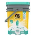 Purina Tidy Cats Low Dust, Clumping Cat Litter Odor Control, LightWeight Free and Clean Unscented, Multi Cat Litter - 17 Pound (Pack of 1)