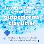 PetSafe ScoopFree Premium Fresh Scent Crystal Cat Litter, Superior Odor Control, Absorbs 5X Faster, Low Tracking for Less Mess, Lasts up to 2 Months, Lightly Scented (8 lb Bag)