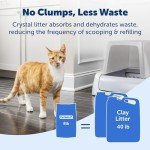 PetSafe ScoopFree Premium Fresh Scent Crystal Cat Litter, Superior Odor Control, Absorbs 5X Faster, Low Tracking for Less Mess, Lasts up to 2 Months, Lightly Scented (8 lb Bag)
