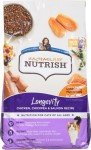 Rachael Ray Nutrish Longevity Premium Natural Dry Cat Food with Added Vitamins, Minerals & Other Nutrients, Chicken with Chickpeas & Salmon Recipe, 3 Pounds