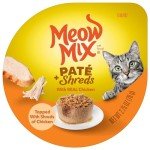 Meow Mix Paté & Shreds Wet Cat Food Variety Pack, Seafood & Poultry Favorites, 2.75 Ounce Cup (Pack of 12)