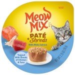 Meow Mix Paté & Shreds Wet Cat Food Variety Pack, Seafood & Poultry Favorites, 2.75 Ounce Cup (Pack of 12)