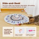 Potaroma Cat Toys Chargeable, 3in1 Hide and Seek Kitten Wand Toy, Interactive Automatic Cats Toy, Fluttering Butterfly, Moving Feather, Indoor Exercise Kicker 22.8 Inches Cover for All Breeds