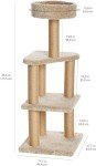Amazon Basics - Cat Tree Indoor Climbing Activity Tower with Scratching Posts, multi-level, Large, 17.7" x 45.9", Beige