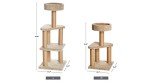 Amazon Basics - Cat Tree Indoor Climbing Activity Tower with Scratching Posts, multi-level, Large, 17.7" x 45.9", Beige