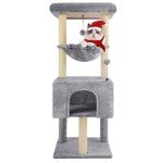 ROYPET Fashion Design 43.3" Cat Trees with Cat Houses,Grey