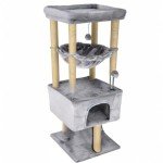ROYPET Fashion Design 43.3" Cat Trees with Cat Houses,Grey