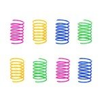 ISMARTEN Cat Spring Toy (60 Pack), Cat Kittens Toys Plastic Coil Spiral Springs for Swatting, Biting, Hunting, and Active Healthy Play (Random Color)