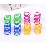 ISMARTEN Cat Spring Toy (60 Pack), Cat Kittens Toys Plastic Coil Spiral Springs for Swatting, Biting, Hunting, and Active Healthy Play (Random Color)