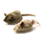 OurPet's Play-N-Squeak Twice the Mice Cat Toy, 2pc (Interactive Catnip Toy, Real Mouse Electronic Sound)