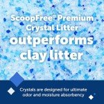 PetSafe ScoopFree Premium Crystal Cat Litter (Two 4.3 Lb Bags of Litter - 8.6 Lb Total) Kitten Litter Quickly Absorbs Urine, Dries Solid Waste, Eliminates Odors 5 Times Faster, Fresh Scent