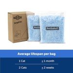 PetSafe ScoopFree Premium Crystal Cat Litter (Two 4.3 Lb Bags of Litter - 8.6 Lb Total) Kitten Litter Quickly Absorbs Urine, Dries Solid Waste, Eliminates Odors 5 Times Faster, Fresh Scent