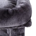 SHA CERLIN 36" Cat Tree with Cat Hammock, Multi-Level Cat Condo with Scratch Post, Ramp and Top Perch, Soft Plush for Kittens, Smoky Grey