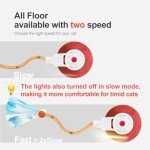 Jkanti Interactive Cat Toys for Indoor Cats,The 3rd Generation Agile Moving Cat Ball with Elastic Mesh Tail,Automatic Cat/Kitten Toys for Bored Indoor Adult Cats,Motion Activated